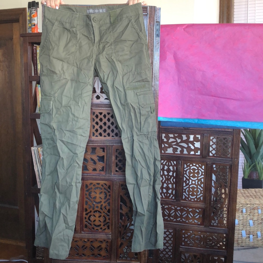Army Green Dickies Mid rise cargo pants